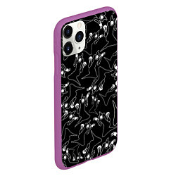 Чехол iPhone 11 Pro матовый KIZARU HAUNTED FAMILY ПАТТЕРН, цвет: 3D-фиолетовый — фото 2