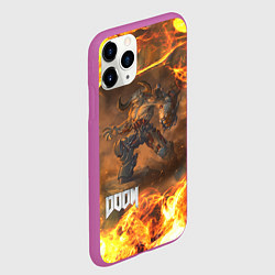 Чехол iPhone 11 Pro матовый КИБЕРДЕМОН DOOM 2, цвет: 3D-фиолетовый — фото 2