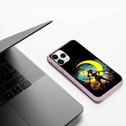 Чехол iPhone 11 Pro матовый Sailormoon Сейлормун на фоне звезд, цвет: 3D-розовый — фото 2