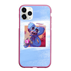 Чехол iPhone 11 Pro матовый POPPY PLAYTIME: HEART, цвет: 3D-малиновый