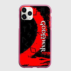 Чехол iPhone 11 Pro матовый GOD OF WAR СИМВОЛ КРАТОСА, цвет: 3D-малиновый
