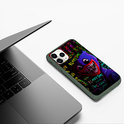 Чехол iPhone 11 Pro матовый ЗАБЫТАЯ ИГРУШКА ХАГГИ, цвет: 3D-темно-зеленый — фото 2