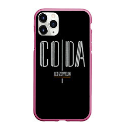 Чехол iPhone 11 Pro матовый Coda - Led Zeppelin, цвет: 3D-малиновый