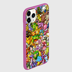 Чехол iPhone 11 Pro матовый ПОКЕМОНЫ В ПИКСЕЛЯХ PIXEL POKEMON, цвет: 3D-фиолетовый — фото 2