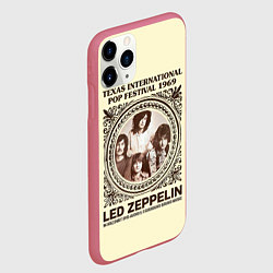 Чехол iPhone 11 Pro матовый Led Zeppelin - Texas International Pop Festival 19, цвет: 3D-малиновый — фото 2