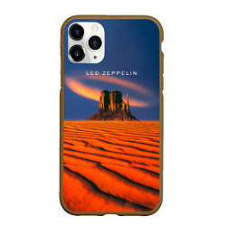 Чехол iPhone 11 Pro матовый Led Zeppelin коллекционное, цвет: 3D-коричневый