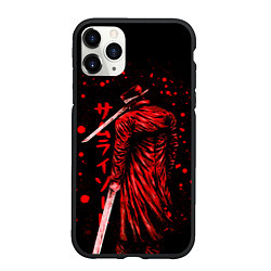 Чехол iPhone 11 Pro матовый Katana Man Chainsaw Man, цвет: 3D-черный