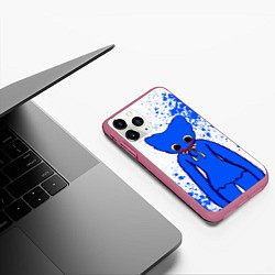 Чехол iPhone 11 Pro матовый POPPY PLAYTIME BLUE ИГРА ПОППИ ПЛЕЙТАЙМ ХАГГИ ВАГГ, цвет: 3D-малиновый — фото 2