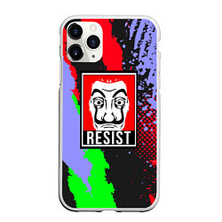 Чехол iPhone 11 Pro матовый La Casa de Papel Resist, цвет: 3D-белый