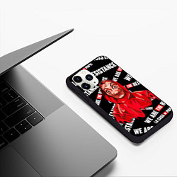 Чехол iPhone 11 Pro матовый БУМАЖНЫЙ ДОМ WE ARE THE RESISTANCE, цвет: 3D-черный — фото 2