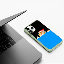 Чехол iPhone 11 Pro матовый ГОД ТИГРА 2022, цвет: 3D-салатовый — фото 2