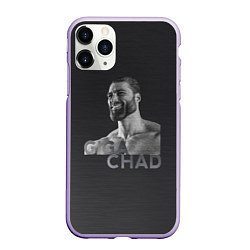 Чехол iPhone 11 Pro матовый Giga Chad, цвет: 3D-светло-сиреневый