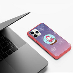 Чехол iPhone 11 Pro матовый Happy New Year 2022 Сat 3, цвет: 3D-красный — фото 2