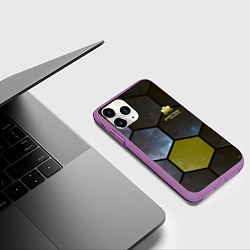 Чехол iPhone 11 Pro матовый JWST space cell theme, цвет: 3D-фиолетовый — фото 2