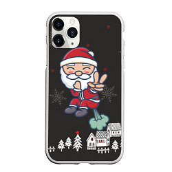 Чехол iPhone 11 Pro матовый Плохой Санта 2022 Bad Santa, цвет: 3D-белый