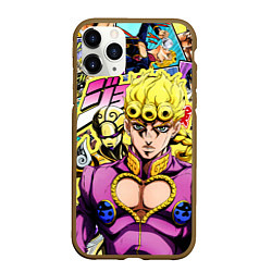 Чехол iPhone 11 Pro матовый JoJos Bizarre Adventure - Джорно Джованна, цвет: 3D-коричневый