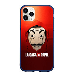 Чехол iPhone 11 Pro матовый СЕРИАЛ БУМАЖНЫЙ ДОМ LA CASA DE PAPEL, цвет: 3D-тёмно-синий