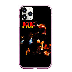 Чехол iPhone 11 Pro матовый ACDC Live, цвет: 3D-розовый