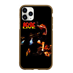 Чехол iPhone 11 Pro матовый ACDC Live, цвет: 3D-коричневый