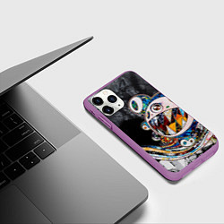 Чехол iPhone 11 Pro матовый Стрит-арт Такаси Мураками, цвет: 3D-фиолетовый — фото 2