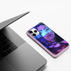 Чехол iPhone 11 Pro матовый Jinx в неоне, цвет: 3D-розовый — фото 2