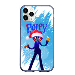 Чехол iPhone 11 Pro матовый Новогодний Poppy Playtime, цвет: 3D-серый