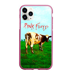 Чехол iPhone 11 Pro матовый Atom Heart Mother - Pink Floyd, цвет: 3D-малиновый