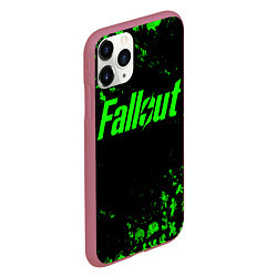Чехол iPhone 11 Pro матовый FALLOUT ПУПСЫ ПАТТЕРН ЗЕЛЁНЫЙ ЯДЕРНАЯ ЗИМА, цвет: 3D-малиновый — фото 2