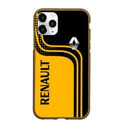 Чехол iPhone 11 Pro матовый Renault Рено, цвет: 3D-коричневый