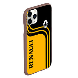 Чехол iPhone 11 Pro матовый Renault Рено, цвет: 3D-коричневый — фото 2