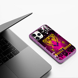 Чехол iPhone 11 Pro матовый JOJO KILLER QUEEN КОРОЛЕВА УБИЙЦА, цвет: 3D-фиолетовый — фото 2