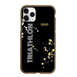 Чехол iPhone 11 Pro матовый Triathlon Триатлон, цвет: 3D-коричневый