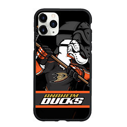 Чехол iPhone 11 Pro матовый Анахайм Дакс, Anaheim Ducks, цвет: 3D-черный