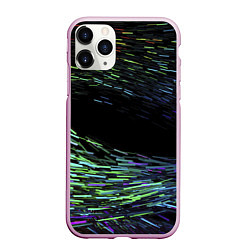 Чехол iPhone 11 Pro матовый Абстрактные Частицы, цвет: 3D-розовый