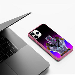 Чехол iPhone 11 Pro матовый JOJO KILLER QUEEN КОРОЛЕВА УБИЙЦА FIRE STYLE, цвет: 3D-малиновый — фото 2