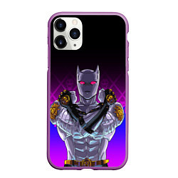 Чехол iPhone 11 Pro матовый JOJO KILLER QUEEN КОРОЛЕВА УБИЙЦА FIRE STYLE, цвет: 3D-фиолетовый