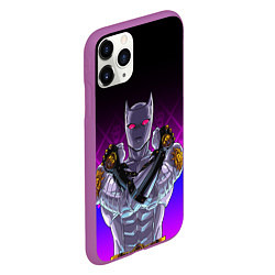 Чехол iPhone 11 Pro матовый JOJO KILLER QUEEN КОРОЛЕВА УБИЙЦА FIRE STYLE, цвет: 3D-фиолетовый — фото 2