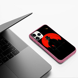 Чехол iPhone 11 Pro матовый Plague doctor ЧУМНОЙ ДОКТОР, цвет: 3D-малиновый — фото 2