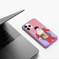 Чехол iPhone 11 Pro матовый Bj Alex в новогоднем костюме, цвет: 3D-фиолетовый — фото 2