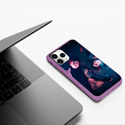 Чехол iPhone 11 Pro матовый Гонфлад кубик льда, цвет: 3D-фиолетовый — фото 2