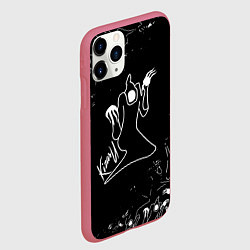 Чехол iPhone 11 Pro матовый KIZARU ПРИЗРАК ЛОГО БЕЛЫЙ, цвет: 3D-малиновый — фото 2