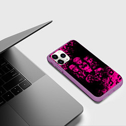 Чехол iPhone 11 Pro матовый JOJO BIZARRE ADVENTURE ПЕРСОНАЖИ, цвет: 3D-фиолетовый — фото 2