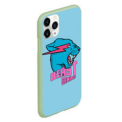 Чехол iPhone 11 Pro матовый Mr Beast Gaming Full Print, цвет: 3D-салатовый — фото 2