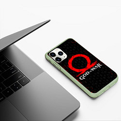 Чехол iPhone 11 Pro матовый GOD OF WAR КРАТОС ЛОГО, цвет: 3D-салатовый — фото 2