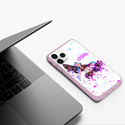 Чехол iPhone 11 Pro матовый JINX ARCANE, БРЫЗГИ КРАСОК, цвет: 3D-розовый — фото 2