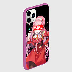 Чехол iPhone 11 Pro матовый 02, ZERO TWO, DARLING IN THE FRANXX, цвет: 3D-фиолетовый — фото 2