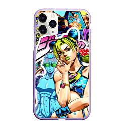 Чехол iPhone 11 Pro матовый JoJos Bizarre Adventure - Джолин Кудзё, цвет: 3D-светло-сиреневый