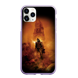 Чехол iPhone 11 Pro матовый DEAD SPACE, ОБЕЛИСК, цвет: 3D-светло-сиреневый