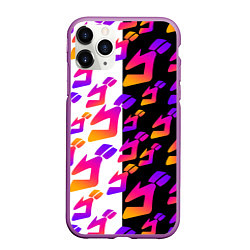 Чехол iPhone 11 Pro матовый JOJO BIZARRE ADVENTURE ДЖО ДЖО УЗОР, цвет: 3D-фиолетовый