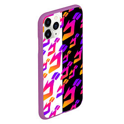 Чехол iPhone 11 Pro матовый JOJO BIZARRE ADVENTURE ДЖО ДЖО УЗОР, цвет: 3D-фиолетовый — фото 2